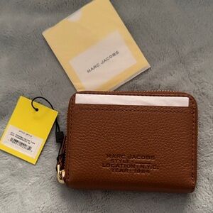 Marc Jacobs Tan Leather Zip Wallet